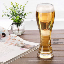 Haonai glass, wholesale designed beer glass cup